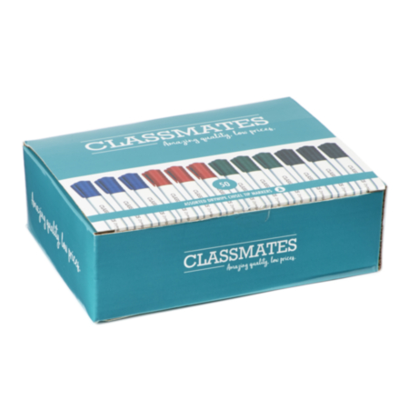 Classmates Drywipe Chisel Markers Assort 8 pack 