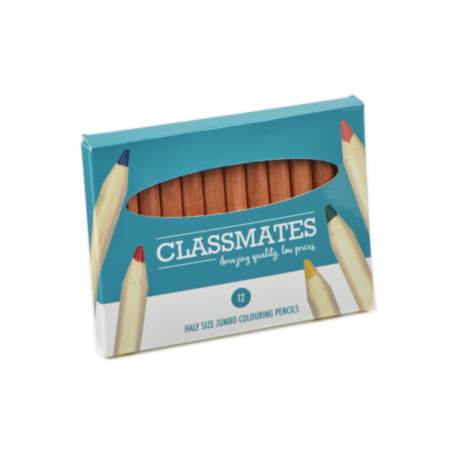 Classmates Half Size Jumbo Col Pencils