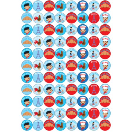 French Merit Stickers