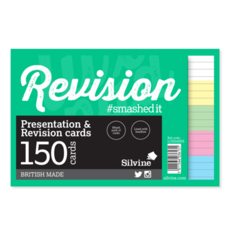 Revision Cards 6x4 150pg Lined Multicol