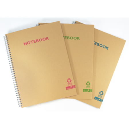 A4 Kraft Twinwire Notebook Pack 6