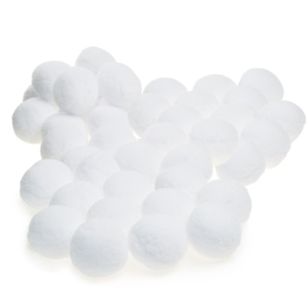 Cm Large White Snow Pom Poms  Pack 400
