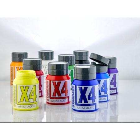 X4 Stndrd Acryl 500ml Set10 Asrtd