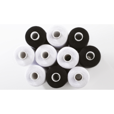Surestitch Polythrd 1000m  Pack 10 Blckwht