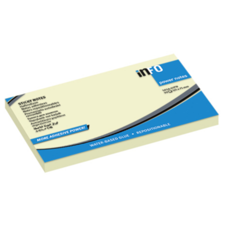 Powernotes Sticky Notes Yellow 75 X 125