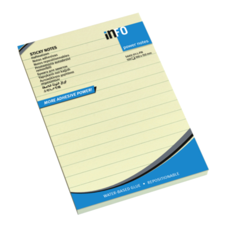 Sticky Notes Lined Yellow 100 X 150