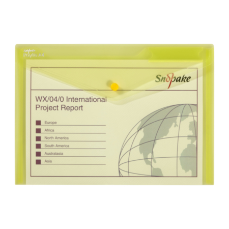 A4 Popper Wallet Yellow