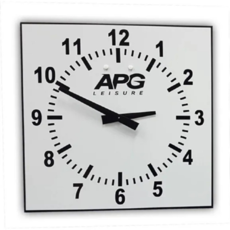 APG Time of Day Clock - WhiteBlack -80cm