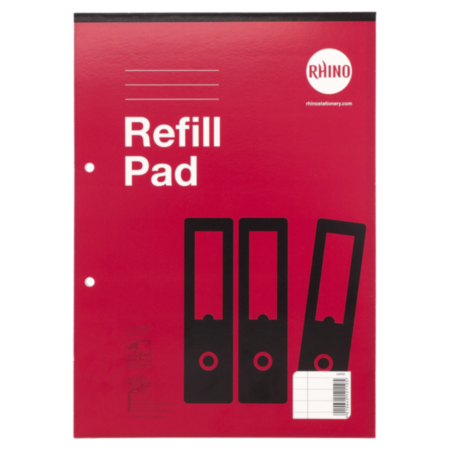 Refill Pads A4 80p 8mm Margin Red Pack 6
