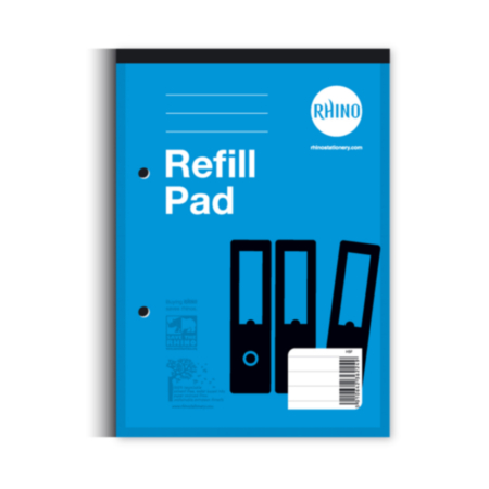 Refill Pads A5 60p 8mm Margin Blue Pack 6