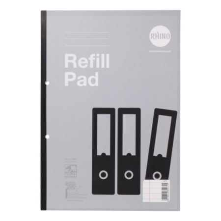 Refill Pads A4 80p 8mm Ruled Red Pack 10