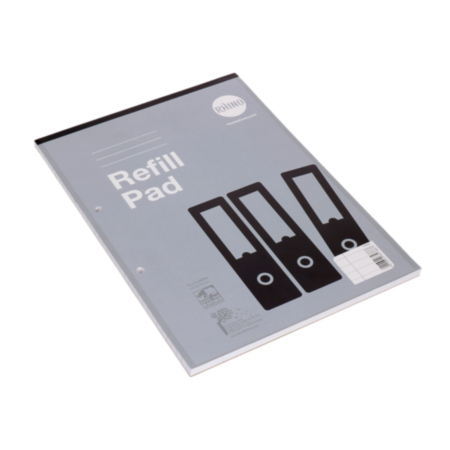 Refill Pads A4 80p 8mm Ruled M Grey Pack 10