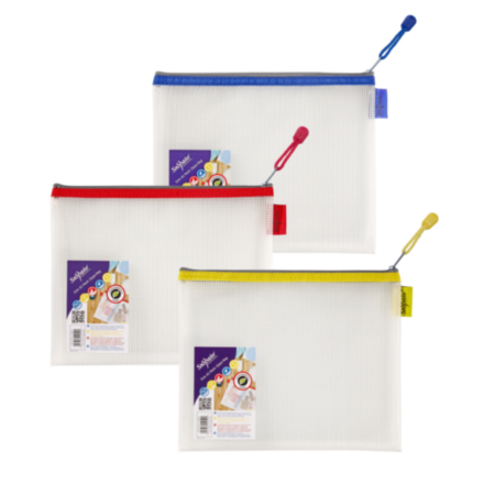 Eva A5 Mesh Zipper-bag Assorted Pack 3