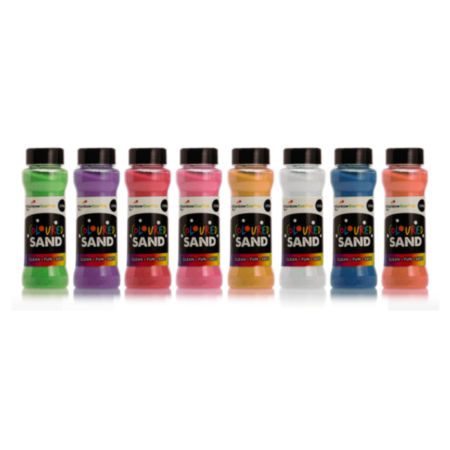 Coloured Sand Shakers Pack 8 220g
