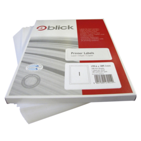 Multi Labels A4 199.6x289.1mm 100 Sheets