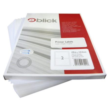 Multi Labels A4 199.6x143.5mm 100 Sheets