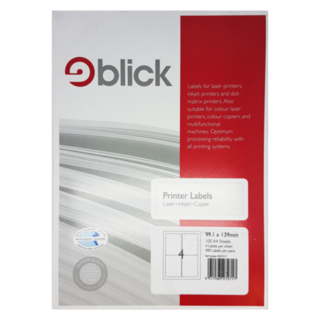 Multi Labels A4 99.1x139mm 100 Sheets