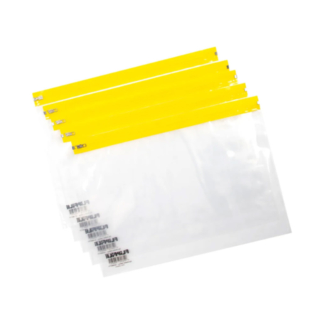 A4 Bulky Zip Wallets YellowPack 25