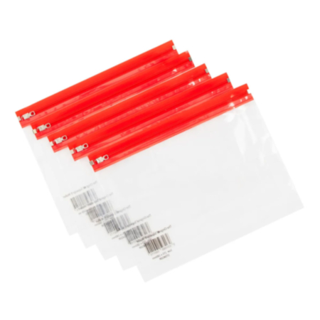 A5 Zip Wallets Red Pack 25