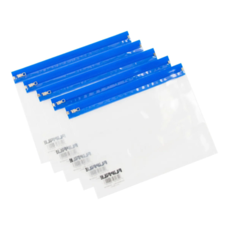A5 Zip Wallets Blue Pack 25