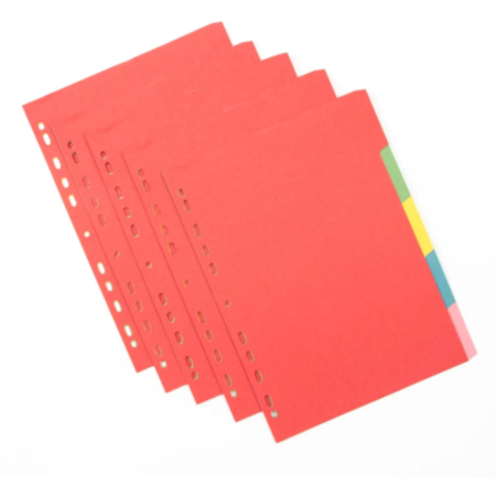 Classmates A4 Index Dividers 5part Pack 50