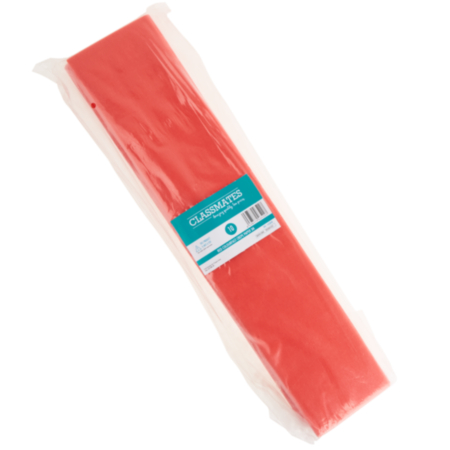 Colour Fast Crepe 3m Red