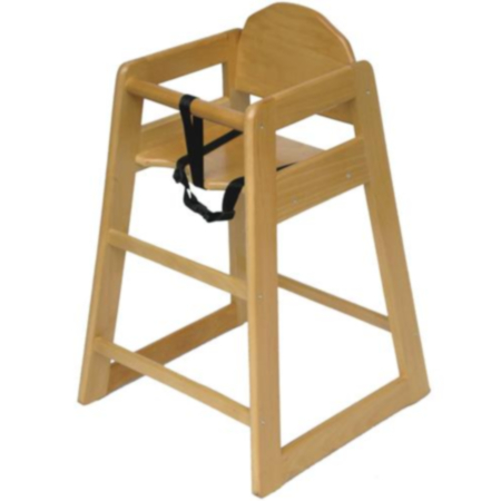 Simplex Wooden Commercial High Chair for Nurseries