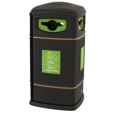 Outdoor Heritage Square Recycling Bin for Public Spaces