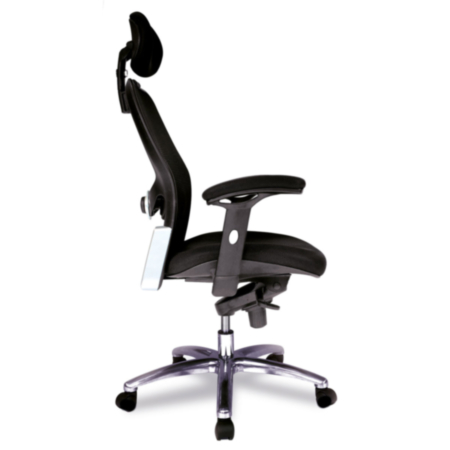 Hermes Office High Back Mesh Executive Armchair With Headrest And Chrome Base