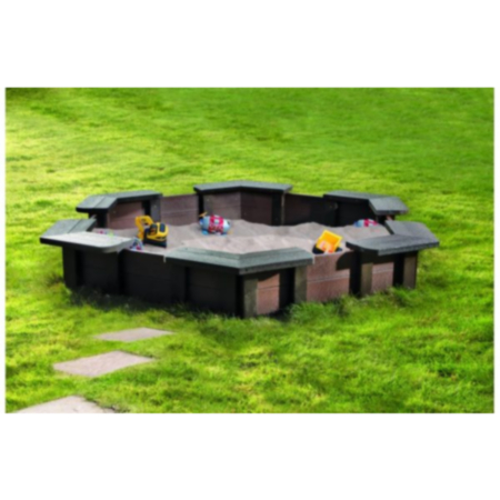 Outdoor Recycled Plastic Funky Playground Hexagonal Sandpit