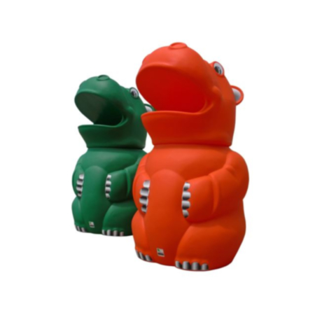 Outdoor Recycled Harriet Hippo Bin for Playgrounds