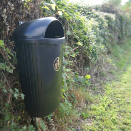 Outdoor Regent Hooded Litter Bin for Public Spaces