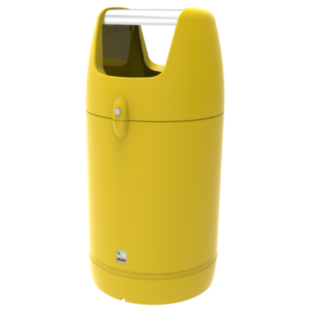 Indoor or Outdoor Viscount Hooded Litter Bin for Public Spaces