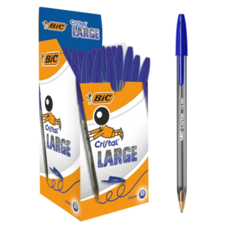 Bic Cristal Large - Pack of 50 - Blue