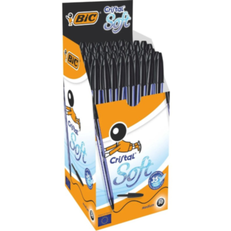 Bic Cristal Soft - Pack of 50 - Black