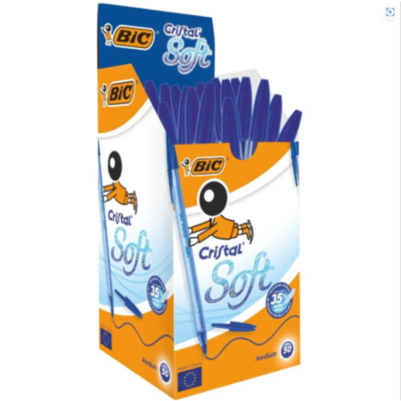Bic Cristal Soft - Pack of 50 - Blue