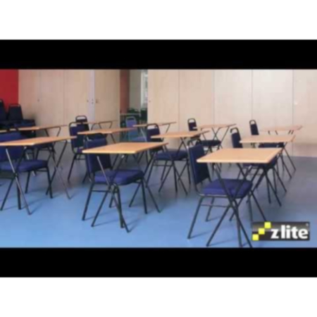 ZLITE Folding Wooden Exam Desk-600x600mm - Beech
