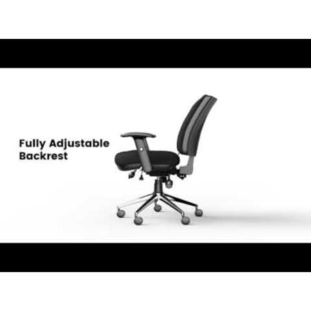 Chiro High Back Task Operators Chair Black With Height Adjustable And Folding Arms