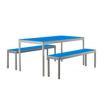 Hub Breakout Area Dining Table &amp; Bench Set- 1800x700 Table Width