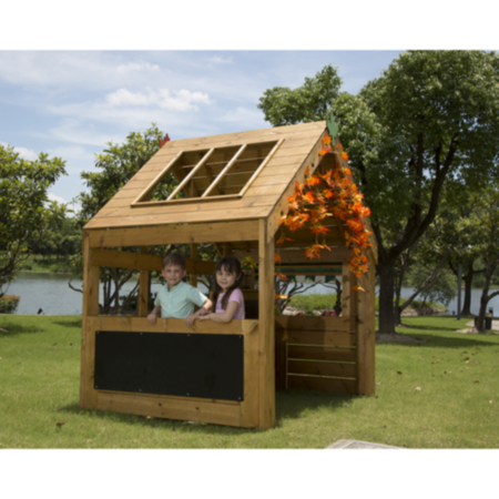 Early Years Outdoor Reading and Role Play Playground Playhouse with Chalkboard 