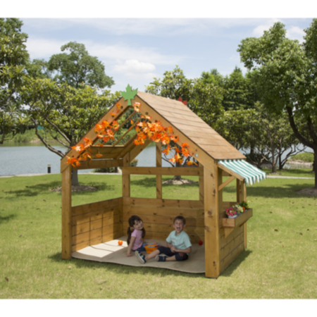 Early Years Outdoor Reading and Role Play Playground Playhouse with Chalkboard 