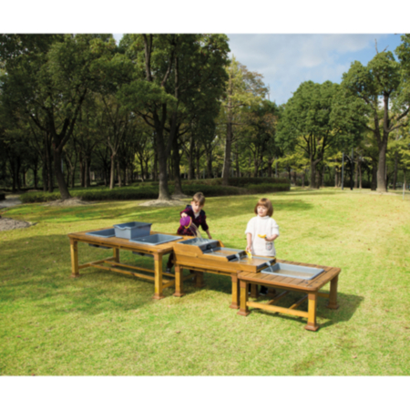 Outdoor Early Years Playground Double Messy Play Pinewood Table