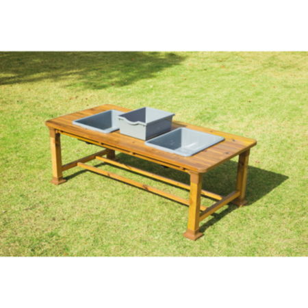 Outdoor Early Years Playground Double Messy Play Pinewood Table