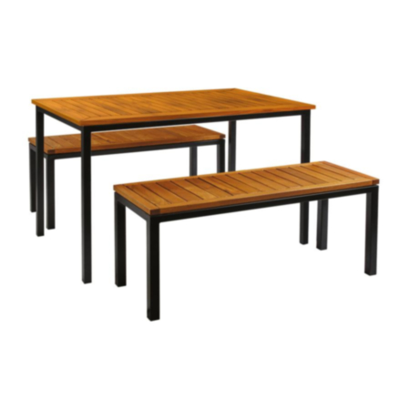 Ice Contract Quality Outdoor Table &amp; Bench Set 