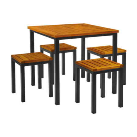 ICE Outdoor Industrial Style Bistro Table &amp; Stool Set 