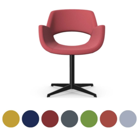 Fielder Reception Chair with 4 Star Metal Base