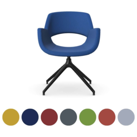 Fielder Reception Chair Aluminium Pyramid Base