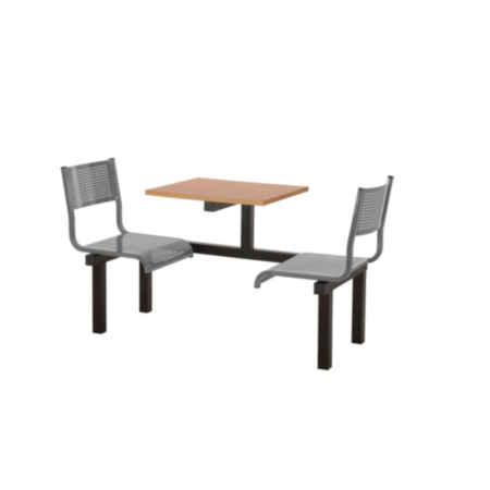 Barrett Metal Perforated 2 Seater Fast Food Seating Unit