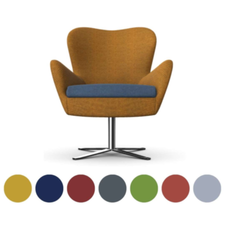 Rubi Reception Lounge Chair with 4 Star Flat Base