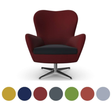 Rubi Reception Lounge Chair with 4 Star Metal Base